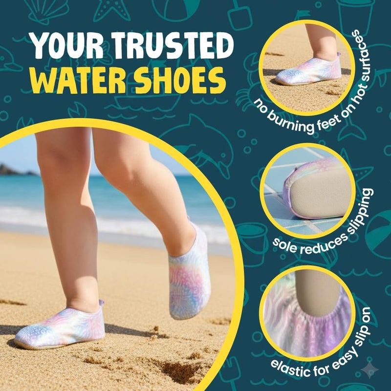 Slipstop High strength upgraded material AntiSlip Shoes for Kids - Quick-Dry Aqua Socks Beach Shoes for Kids - Barefoot Shoes for Water Sports Yoga Exercise Global flexible assemble picks - Image 2