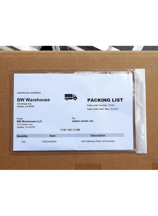 BEUYI Premium 6''x10'' Packing List Envelope, Tailored Size for Letter-size Paper Folded in Half, Adhesive Shipping Label Pouch/Sleeve (300 pack) - Image 2