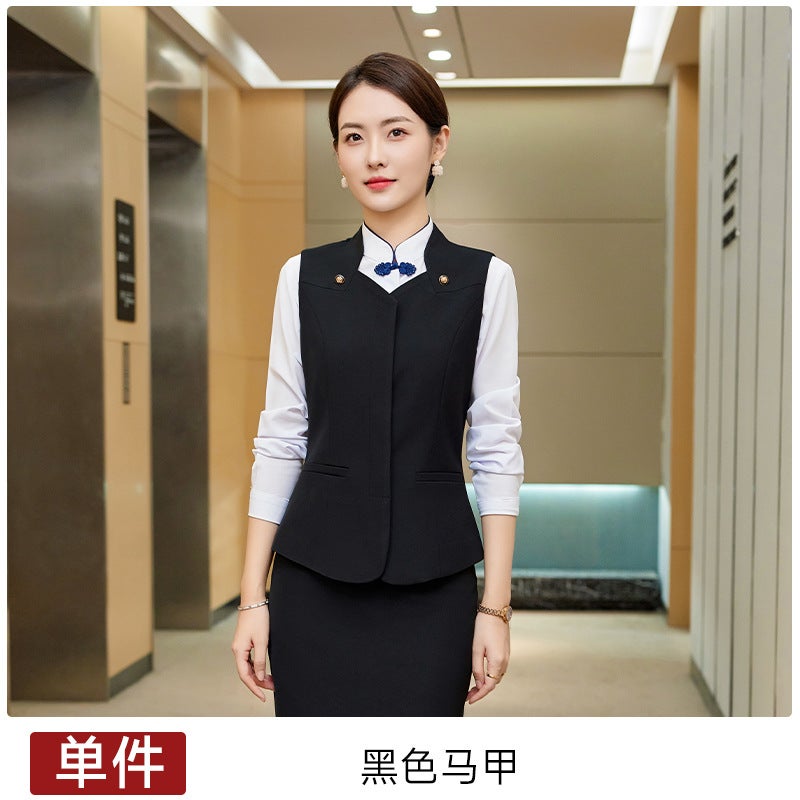 Professional Vest Suit Female Customer Service Foreman Tooling New Fashion Stewardess Uniform El Front Desk Work Clothes Customized - Image 1