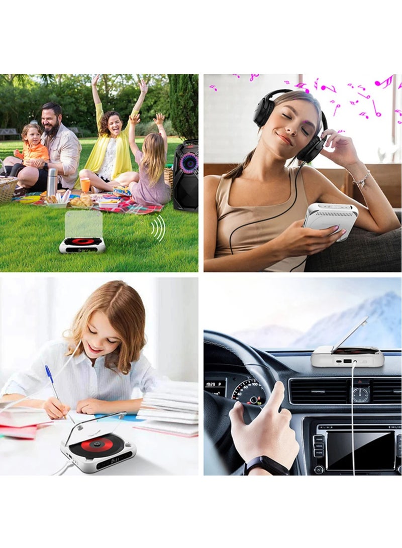 KC-918 Portable CD Player,  Personal CD Players with Bluetooth for Car, Travel or Language learning, Rechargeable Small Music Player  - Image 2