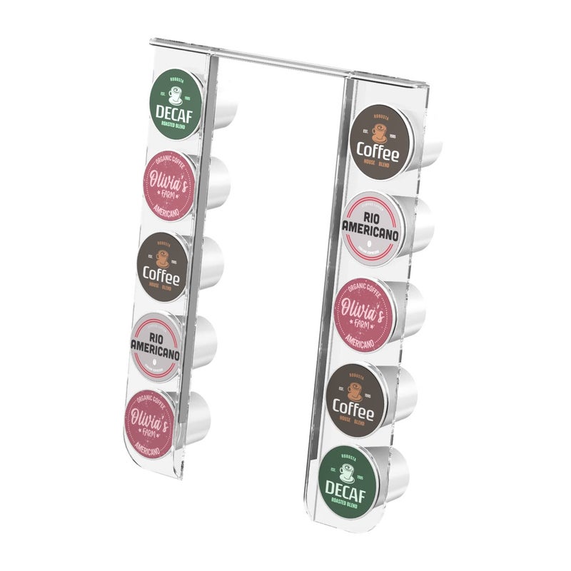 GALVANOX Acrylic K Cup Organizer - Fits the Keurig K-Mini/K Mini-Plus (ONLY), Space Saving Pod Holder for Single Serve Coffee Makers, 10 Pod Capacity (Machine is NOT included) - Image 3