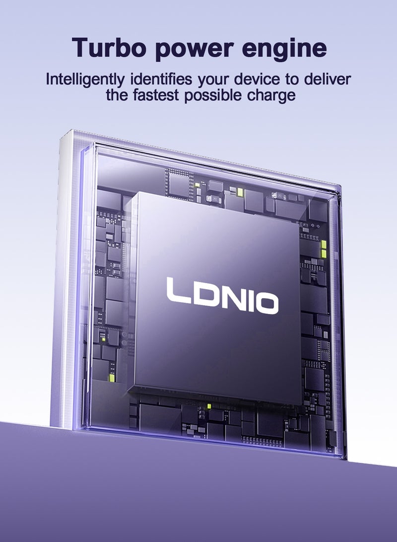 LDNIO Charger PD 45W USB-A+USB-C Super Fast Charger Support PD3.0/PPS/QC4+/QC3.0