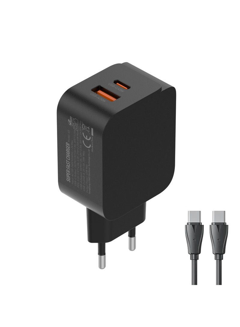 LDNIO Charger PD 45W USB-A+USB-C Super Fast Charger Support PD3.0/PPS/QC4+/QC3.0