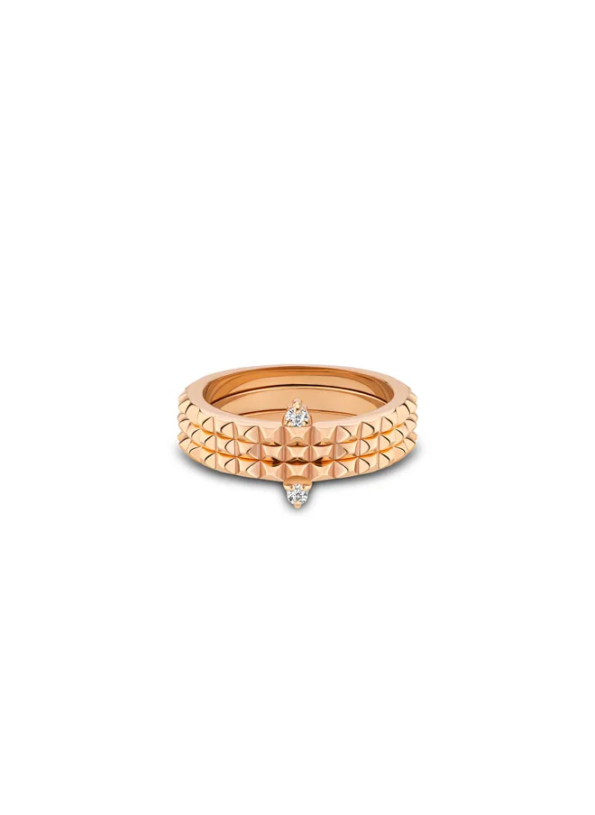 POLICE Ulua Rose Gold Ring with Crystals for Women's 56MM