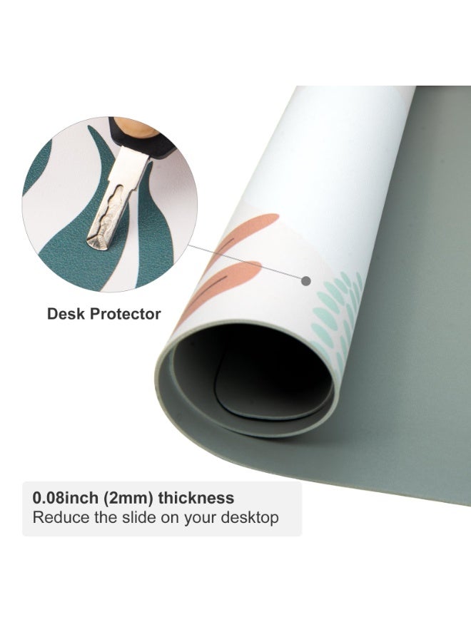 phomemo Decorative Large Mouse Pad, 80x40cm Xxl Full Desk Mat with Non-slip Base and Waterproof Surface, Abstract Botanical Design for Office and Home Use (Multicolour) - Image 3