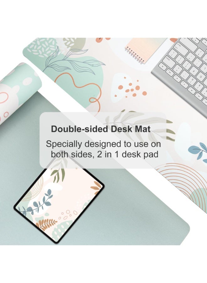 phomemo Decorative Large Mouse Pad, 80x40cm Xxl Full Desk Mat with Non-slip Base and Waterproof Surface, Abstract Botanical Design for Office and Home Use (Multicolour) - Image 4