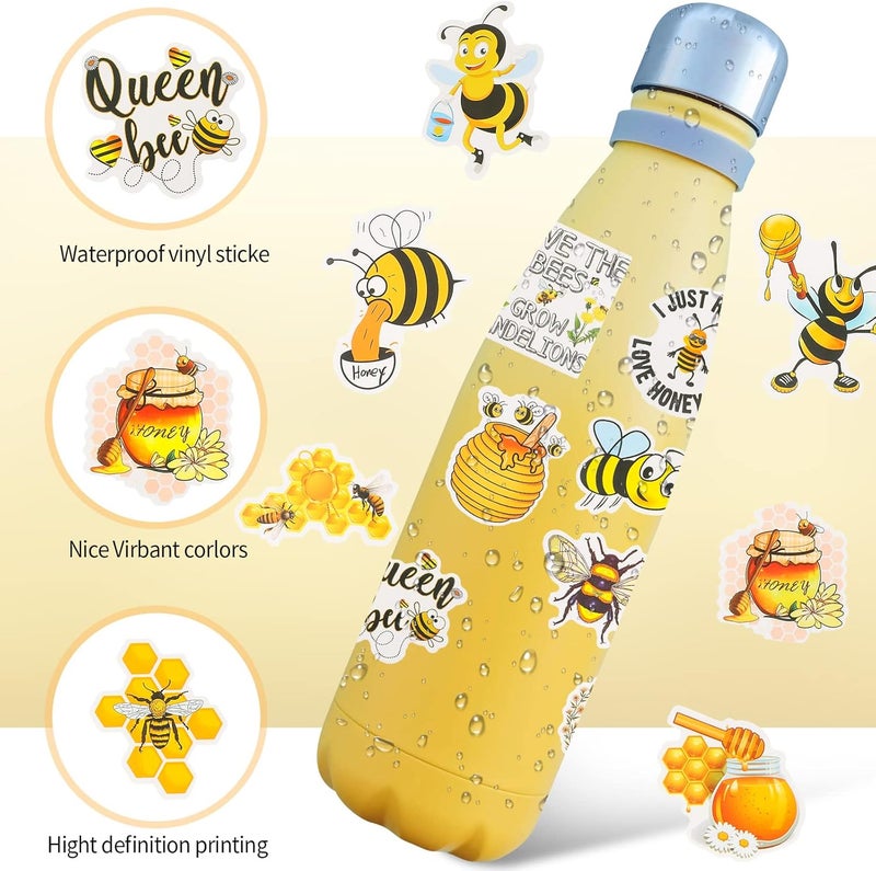 Epakh ملصقات نحلة كرتونية لطيفة 150 قطعة من إيباه، ملصقات PVC مقاومة للماء بالجملة، ملصقات مكافأة للأمتعة، ألواح الثلج، الدراجات، ألواح التزلج، زجاجات الماء - Image 5