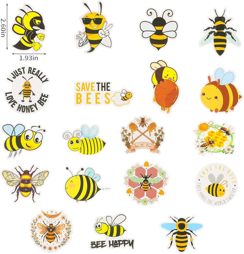 Epakh ملصقات نحلة كرتونية لطيفة 150 قطعة من إيباه، ملصقات PVC مقاومة للماء بالجملة، ملصقات مكافأة للأمتعة، ألواح الثلج، الدراجات، ألواح التزلج، زجاجات الماء - Image 3