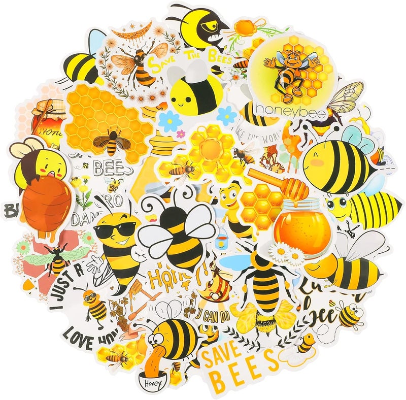 Epakh ملصقات نحلة كرتونية لطيفة 150 قطعة من إيباه، ملصقات PVC مقاومة للماء بالجملة، ملصقات مكافأة للأمتعة، ألواح الثلج، الدراجات، ألواح التزلج، زجاجات الماء - Image 1