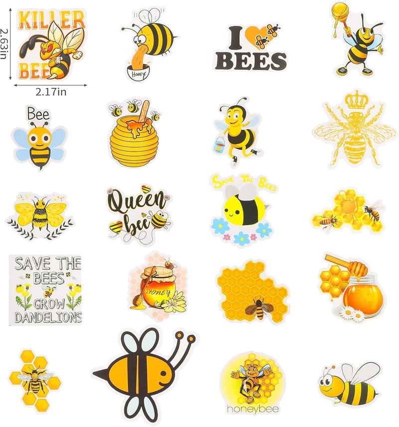 Epakh ملصقات نحلة كرتونية لطيفة 150 قطعة من إيباه، ملصقات PVC مقاومة للماء بالجملة، ملصقات مكافأة للأمتعة، ألواح الثلج، الدراجات، ألواح التزلج، زجاجات الماء - Image 2