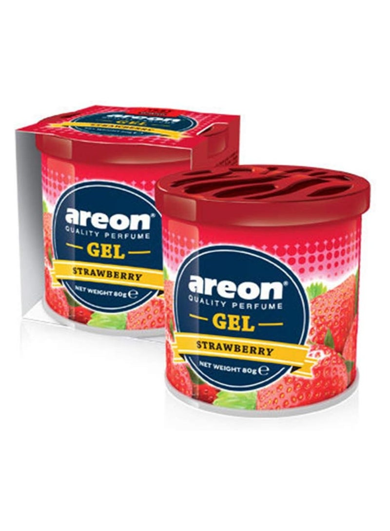 علبة جل معطرة للسيارة، فراولة، عبوة من قطعة واحدة