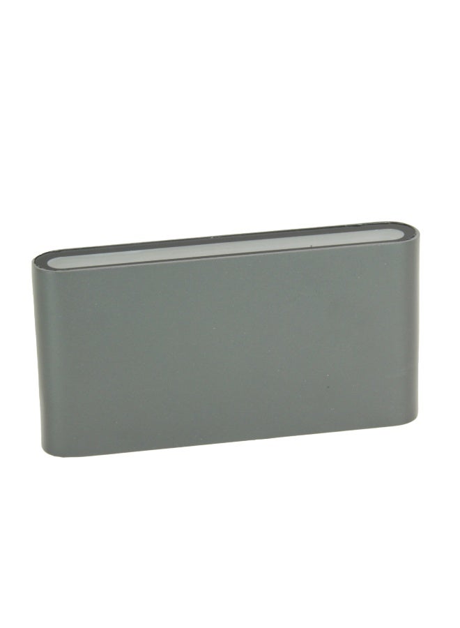 ALFRIDAY Outdoor LED Up/Down Wall Light, IP65 Waterproof, Dual 6W 3000K Warm White, Modern Rectangular Sconce in Gray Aluminum for Balcony, Patio & Façade - Image 1