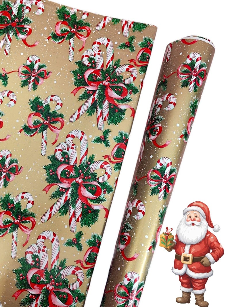 Tera13 TERA 13 Wrapping Paper For Gift Packing, Rapping Sheet For Girls, Christmas Theme Wrapping Paper Roll, Gift Rapping Paper For Kids, Decoration Paper, Notebook Cover, Santa Claus Wrapping Sheet (5 pcs) - Image 2