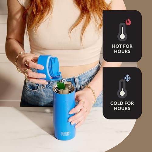 Contigo x Ally Love Stainless Steel Vacuum-Insulated Travel Mug with Autoseal and Easy Clean Lid, Spill-proof, Keeps Drinks cold 24 hrs & hot for 11 hrs, BPA Free, 16oz., West Loop 3.0, Stellar Jay - Image 5