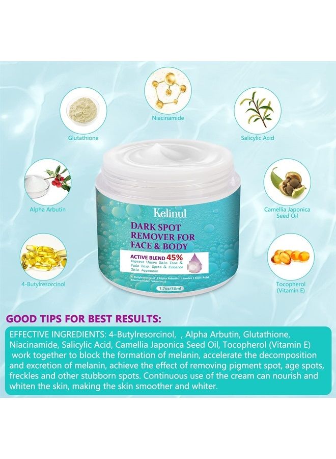 Kelinul Dark Spot Corrector Remover for Face and Body, Formulated with Advanced Ingredient 4-Butylresorcinol, Kojic Acid, Lactic Acid and Salicylic Acid (60) - Image 5