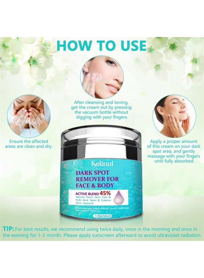 Kelinul Dark Spot Corrector Remover for Face and Body, Formulated with Advanced Ingredient 4-Butylresorcinol, Kojic Acid, Lactic Acid and Salicylic Acid (60) - Image 4