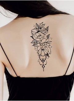 Generic Flower arm flower tattoo stickers High-end simulation large picture dark arm temporary tattoo stickers A  - Image 3