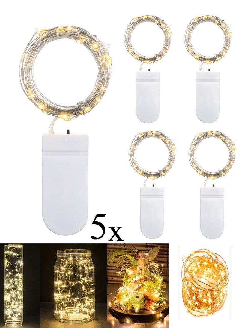 co arma 5 pcs battery operated LED star string lights suitable for many occasions - Image 1