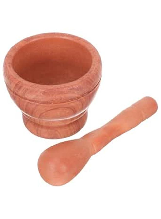 2 Pcs Garlic Pestle And Mortar Set Thickened Wooden Grain Grinding Bowls Manual Garlic Crusher Home Kitchen Seasoning Spice Grinding - Image 1