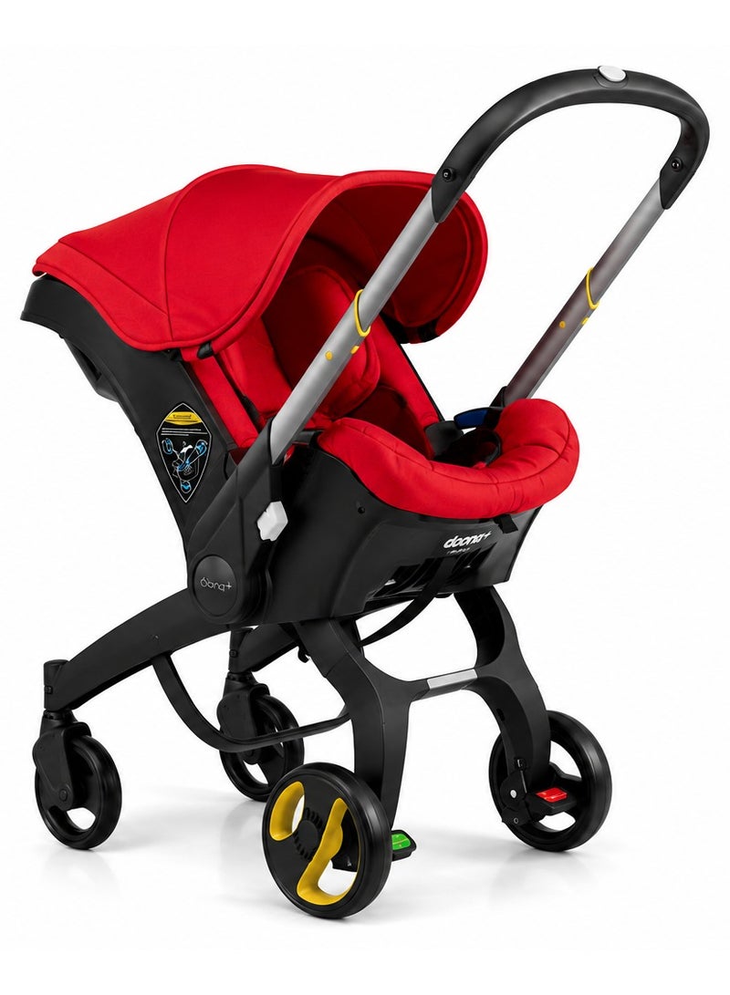 baby stroller made of aluminum alloy, polypropylene, and soft fabric. Instantly folds from a car seat to a stroller in seconds. - Image 2