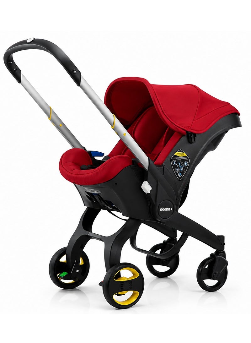 baby stroller made of aluminum alloy, polypropylene, and soft fabric. Instantly folds from a car seat to a stroller in seconds. - Image 3