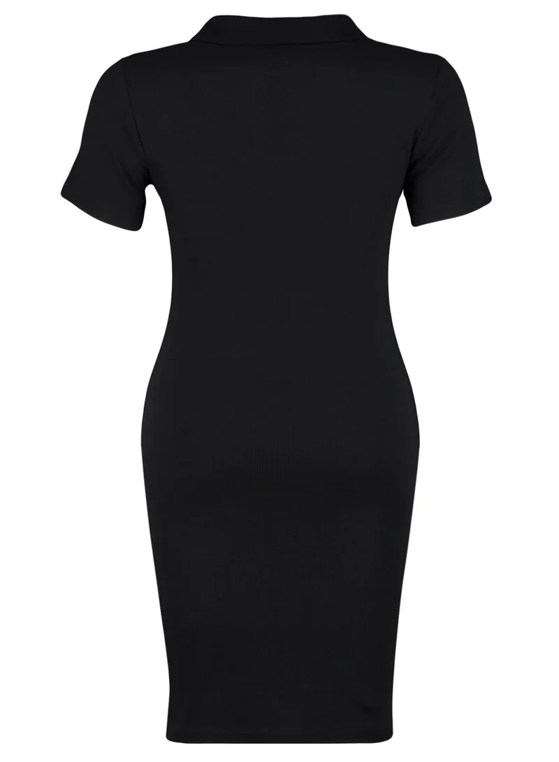 ترينديول كيرف Polo Neck Knitted Dress