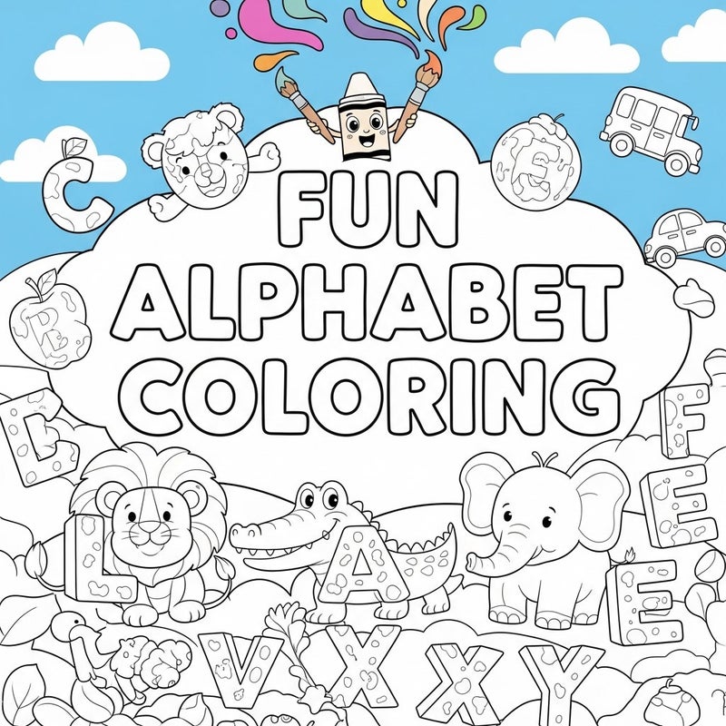 general Fun Alphabet ABC Coloring & Activity Book for Toddlers & Early Learners - Image 3