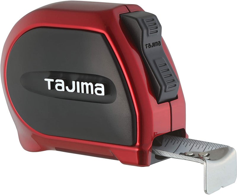 TAJIMA Tape Measure - SAE & Metric Scale 16ft/5m x 1 inch Sigma Stop Measuring Tape with Acrylic Coated & Auto Locking Blade - SS-16/5MBW - Image 1