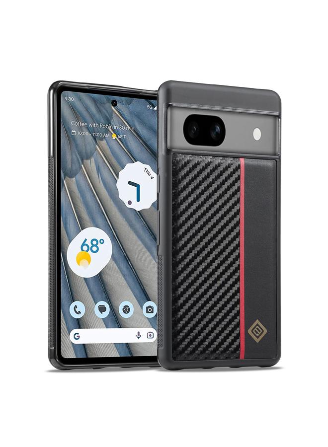 LC.IMEEKE Case For Google Pixel 7A 3 in 1 Carbon Fiber Texture Shockproof Phone Case - Image 1