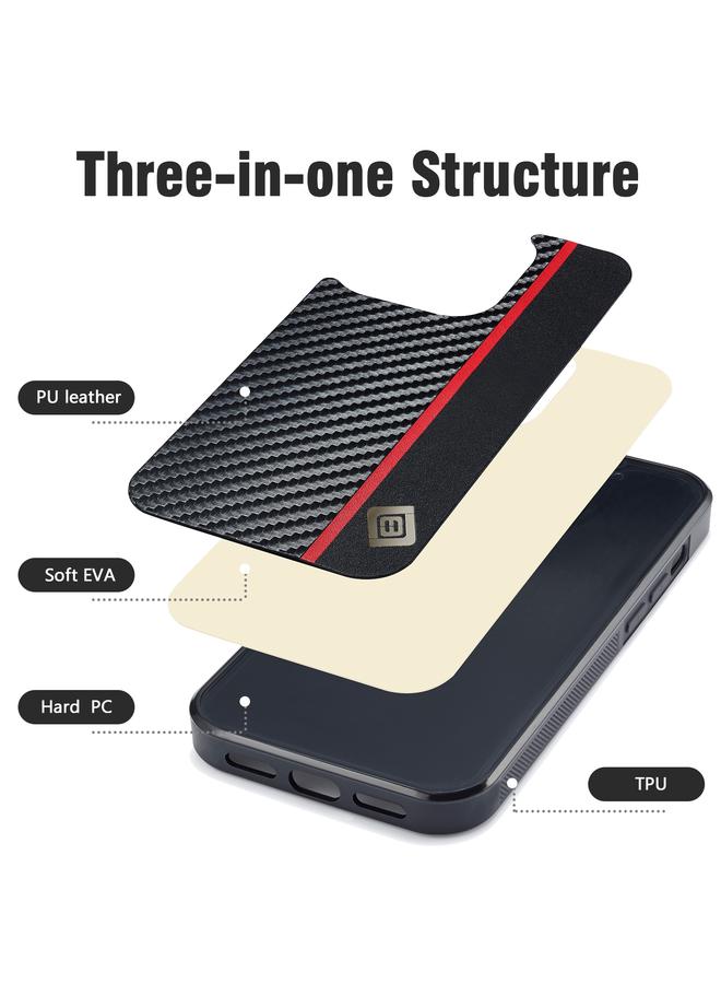 LC.IMEEKE Case For Google Pixel 7A 3 in 1 Carbon Fiber Texture Shockproof Phone Case - Image 5