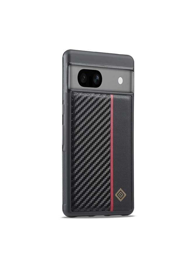 LC.IMEEKE Case For Google Pixel 7A 3 in 1 Carbon Fiber Texture Shockproof Phone Case - Image 2
