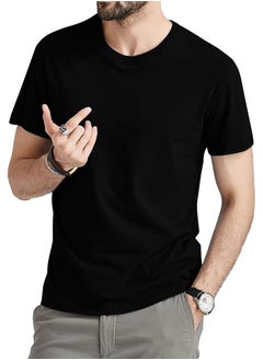 Mens Premium 100% Combed Cotton Plain Pack Of 3 Crew Neck T-Shirts Soft Breathable Tees Comfort Shirts - pzsku/ZCBF3EF6E43DE847C66C7Z/45/_/1740501057/ecdfad25-0c0f-4c4d-8fd3-cf09e91f8811