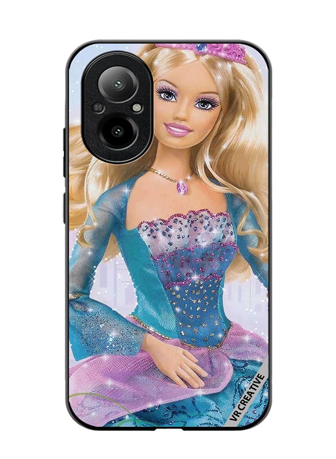 VR CREATIVE Protective Case Cover For Realme C67 4G Blue Barbie Design Multicolour - Image 1
