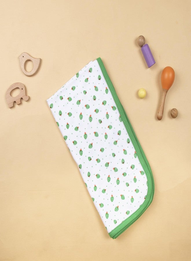 Tinycare Cotton Bath Hooded Towel for New Born Baby, Extra Soft Hosiery Fabric Printed Towel for Kids/Toddler/Infants 72 x 72cm, Quick Absorbent (Green- Pack of 1) 0-12 Months - Image 3