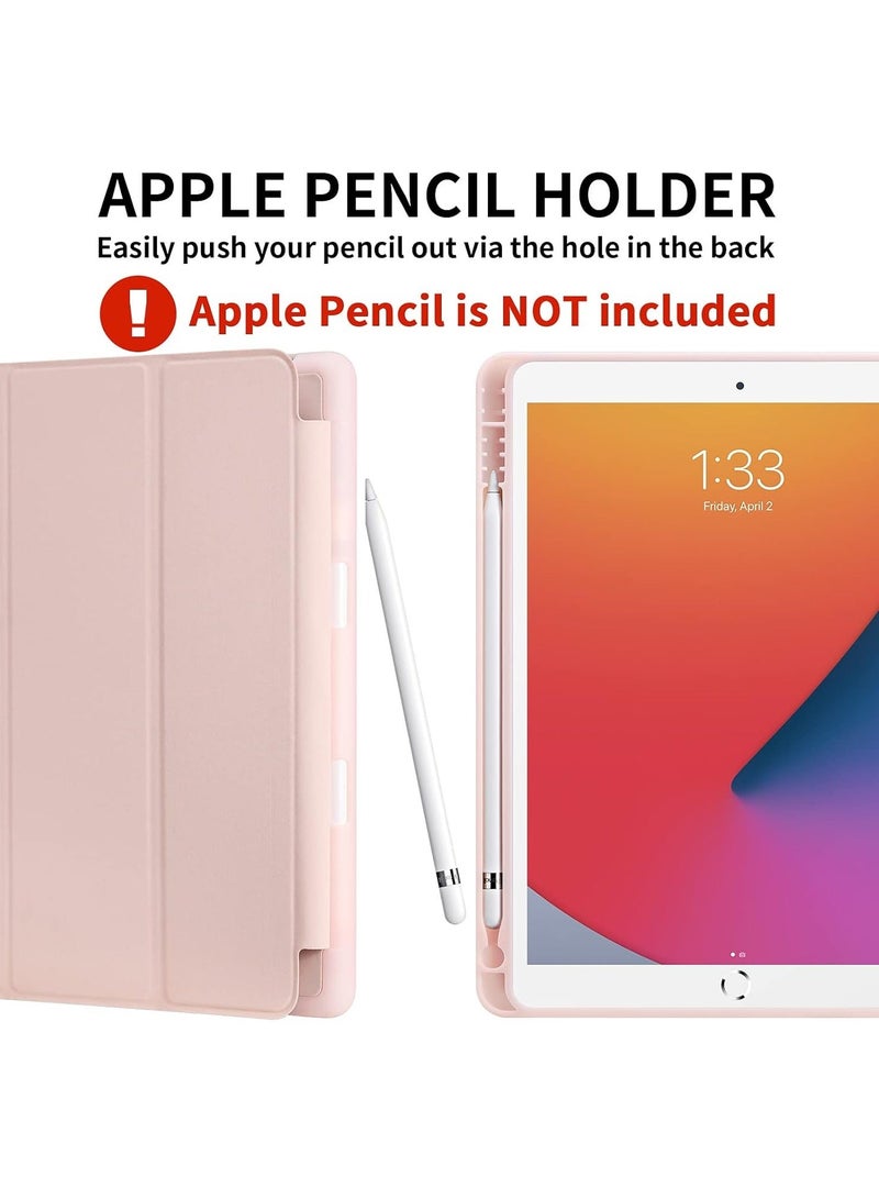 Raxoom iPad 9th/8th/7th Generation Case (2021/2020/2019) - iPad 10.2-Inch Case with Pencil Holder, Slim Soft TPU Back Smart Magnetic Stand (Light Pink) - Image 3