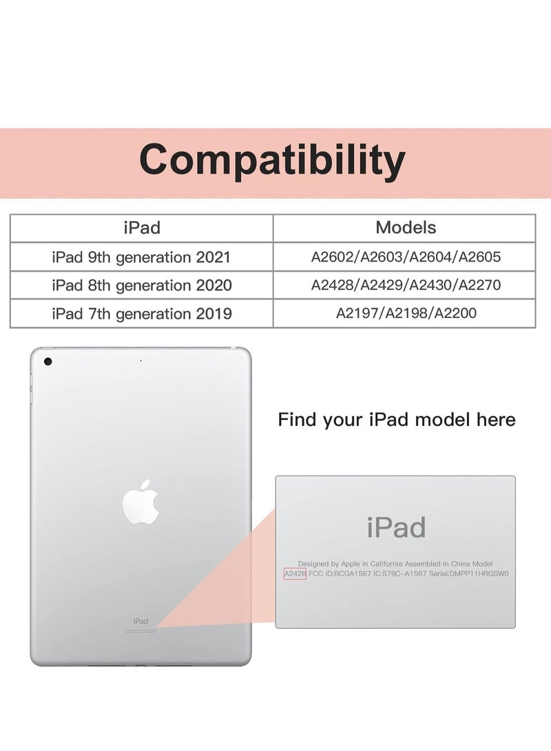 Raxoom iPad 9th/8th/7th Generation Case (2021/2020/2019) - iPad 10.2-Inch Case with Pencil Holder, Slim Soft TPU Back Smart Magnetic Stand (Light Pink) - Image 2