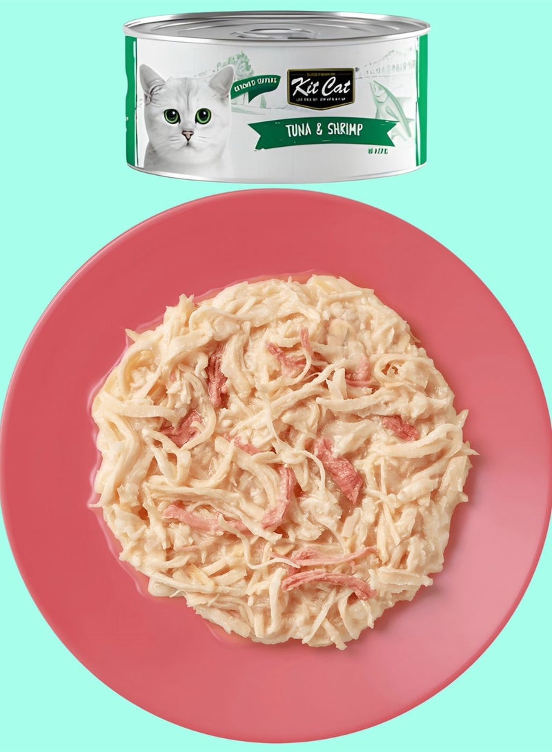 كيت كات كت كات ( 24 عبوة ) طعام رطب بنكهة التونة و الجمبري  لقطط الصغيرة و الكبيرة / 80 غرام - Image 3