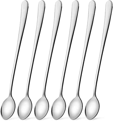 Manorath Stainless Steel Soup Spoons Set of 6 for Salads Desserts Pastas and More - Image 1