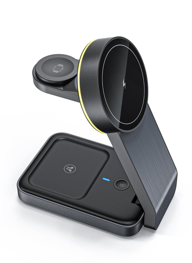 General Foldable Magnetic 3-in-1 Wireless Charger: Apple Mobile Phone Stand for Wireless Charging  - Image 3