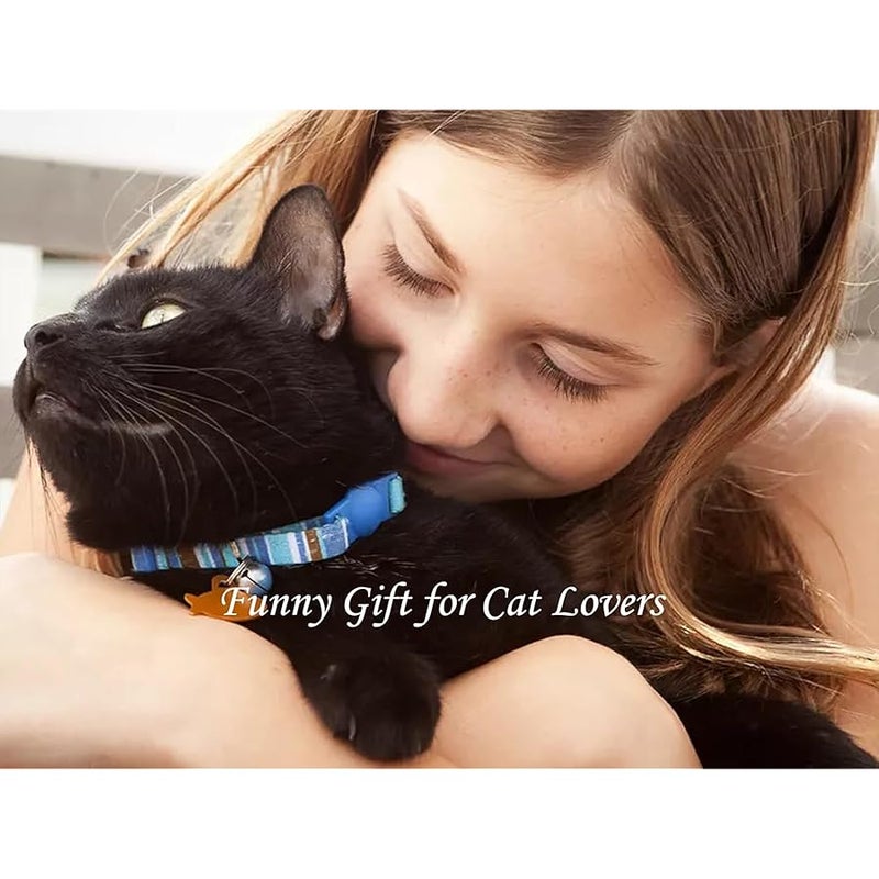 Miokkley Cute Black Cat Keychain, Funny Cat Lover Gifts for Women Men, Small Gifts for Cat Mom Dad Cool Stuff  Gifts Stocking Stuffers, Black, S - Image 4