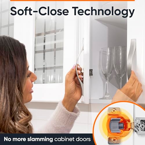 Decobasics 20 Pack Soft Close Cabinet Hinges – 3/4" Overlay for Kitchen Cabinet Doors, Face Frame Concealed Hidden Hinges – Stainless Steel, Self-Closing with 3-Way Adjustment & Slow Close Damper - Image 3