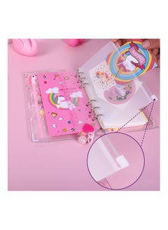 KASTWAVE Unicorn Notebook Set, Diary for School Girls Kids Notepads Stationery Set, Unicorn Notebook, Stickers, Bookmark, Ruler and Pen, Birthday Gifts for Girls Age 4 5 6 7 8 9 10 11 Years Old  - Image 5