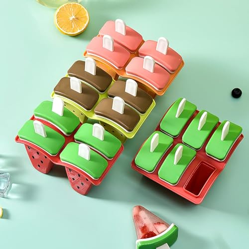 PUTHAK Mix Fruits Kulfi Maker Ice Cream Mould, Plastic Food Grade, BPA Free, Odourless, Unbreakable, Random Color Will Be Sent, Pack of 1 Piece (6 Count of Slots) - Image 3