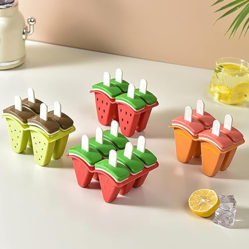 PUTHAK Mix Fruits Kulfi Maker Ice Cream Mould, Plastic Food Grade, BPA Free, Odourless, Unbreakable, Random Color Will Be Sent, Pack of 1 Piece (6 Count of Slots) - Image 4