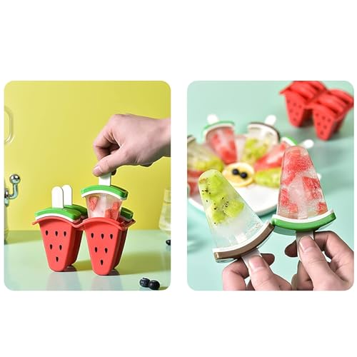 PUTHAK Mix Fruits Kulfi Maker Ice Cream Mould, Plastic Food Grade, BPA Free, Odourless, Unbreakable, Random Color Will Be Sent, Pack of 1 Piece (6 Count of Slots) - Image 5