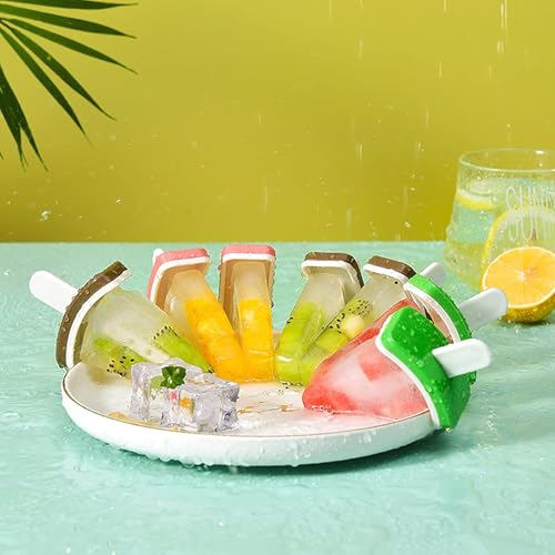 PUTHAK Mix Fruits Kulfi Maker Ice Cream Mould, Plastic Food Grade, BPA Free, Odourless, Unbreakable, Random Color Will Be Sent, Pack of 1 Piece (6 Count of Slots) - Image 2