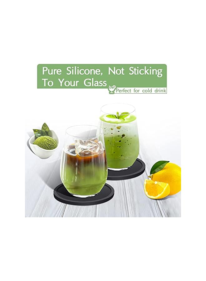 The Bros Silicone Drink Coasters, Non-Slip Cup Coasters, Heat Resistant Cup Mate, Soft Coaster for Tabletope Protection, Furniture from Damage, 5 Pack - Image 3