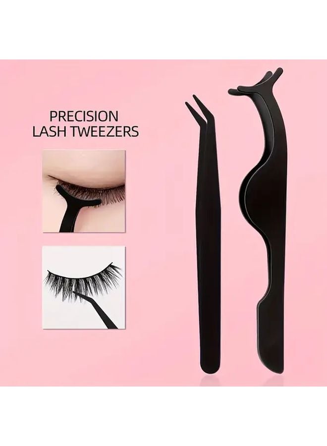 14 Piece Eyelash Curler Set With Comb Tweezers And 10 Replacement Strips - Image 5