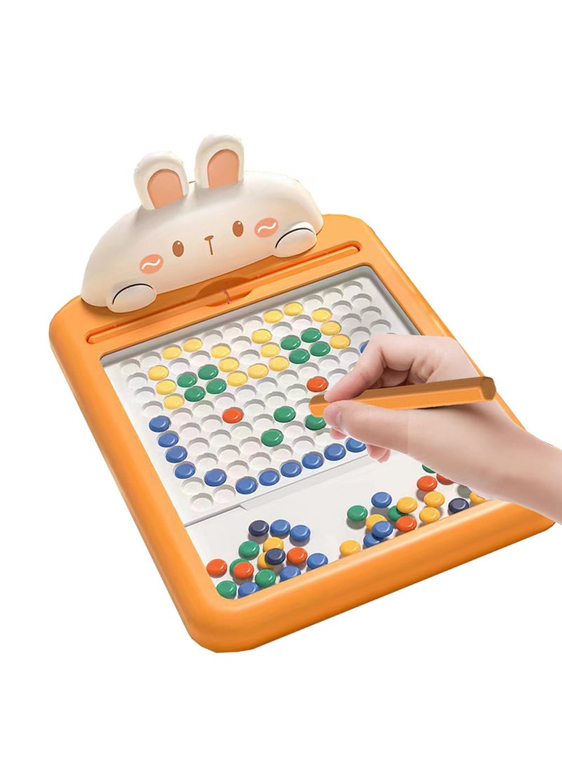 Zikra Magnetic Drawing Board for Kids, Doodle Board for Kids & Toddlers, Magnetic Dot Art for Toddlers with Magnetic Pen & Beads, Montessori Educational Supplies, for 3 4 5 6 Year Old Boys Girls - Image 1