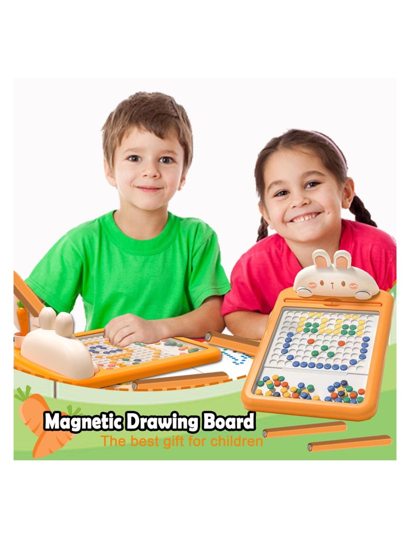 Zikra Magnetic Drawing Board for Kids, Doodle Board for Kids & Toddlers, Magnetic Dot Art for Toddlers with Magnetic Pen & Beads, Montessori Educational Supplies, for 3 4 5 6 Year Old Boys Girls - Image 3